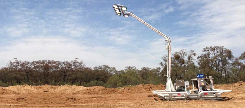 Eneraque Skid Lighting Tower with Boom Extended