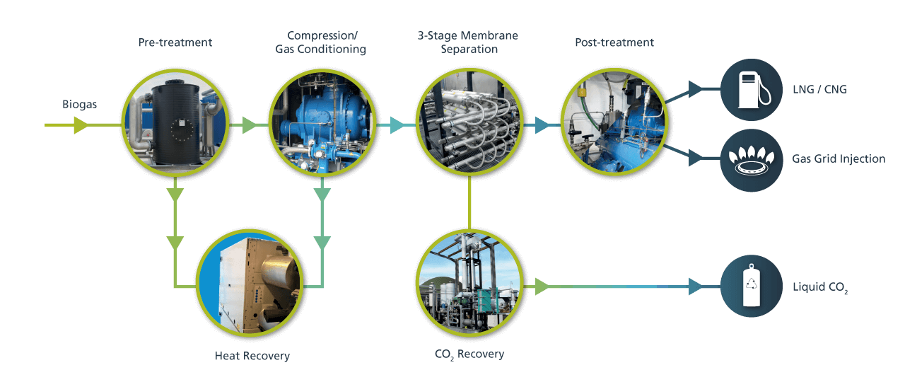 Eneraque Biogas Upgrading Process